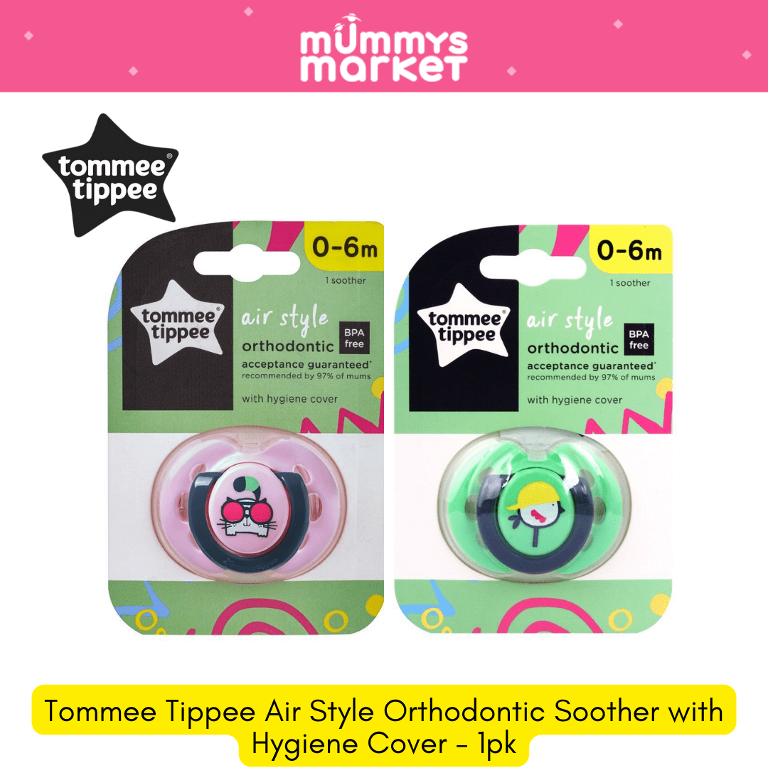 Tommee Tippee Air Style Orthodontic Soother with Hygiene Cover - 1pk